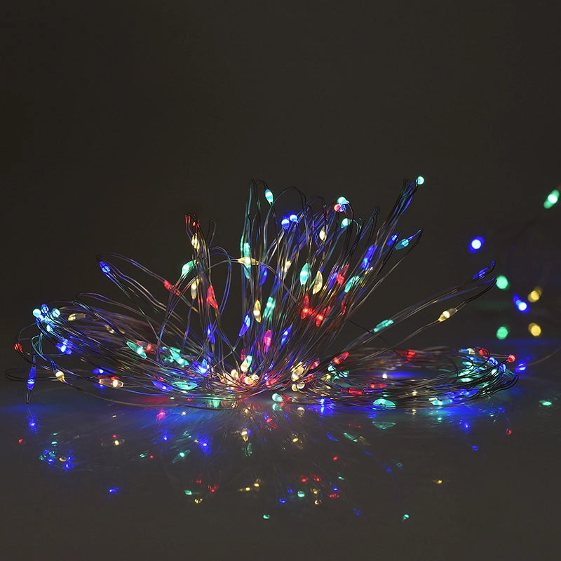LUCI DI NATALE MULTICOLORE 150 MICRO LED A BATTERIA PER ESTERNO CON TELECOMANDO - 8 MODALITA' DI ILLUMINAZIONE