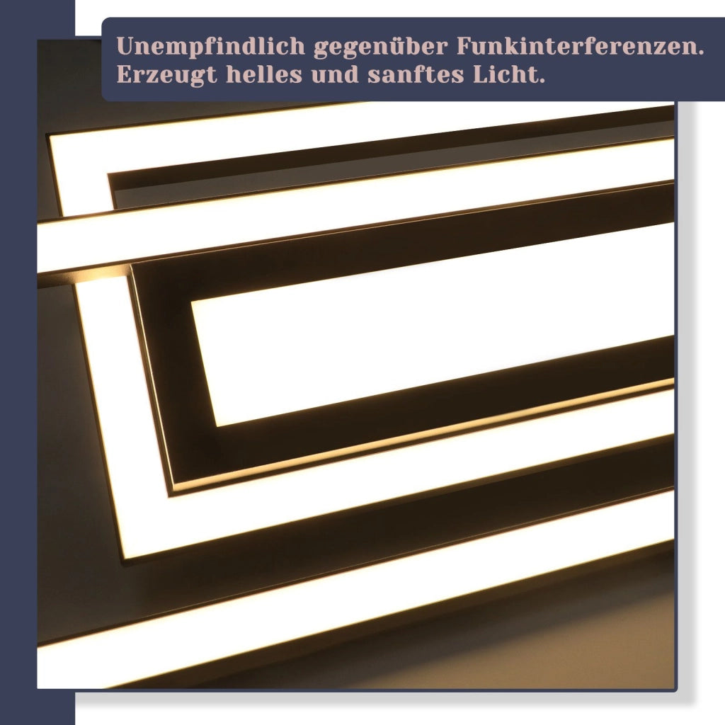 ZMH Lampada da soffitto plafoniera LED geometrica 50W dimmerabile telecomando