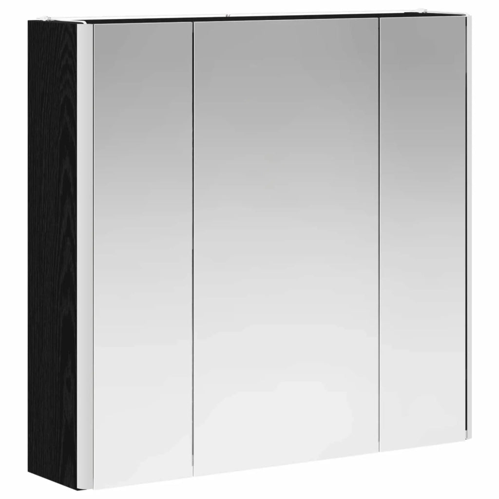 Mobiletto per specchio da bagno Rovere Nero