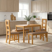 Set da pranzo 5 pz Grigio Legno di Quercia Massello 3430287