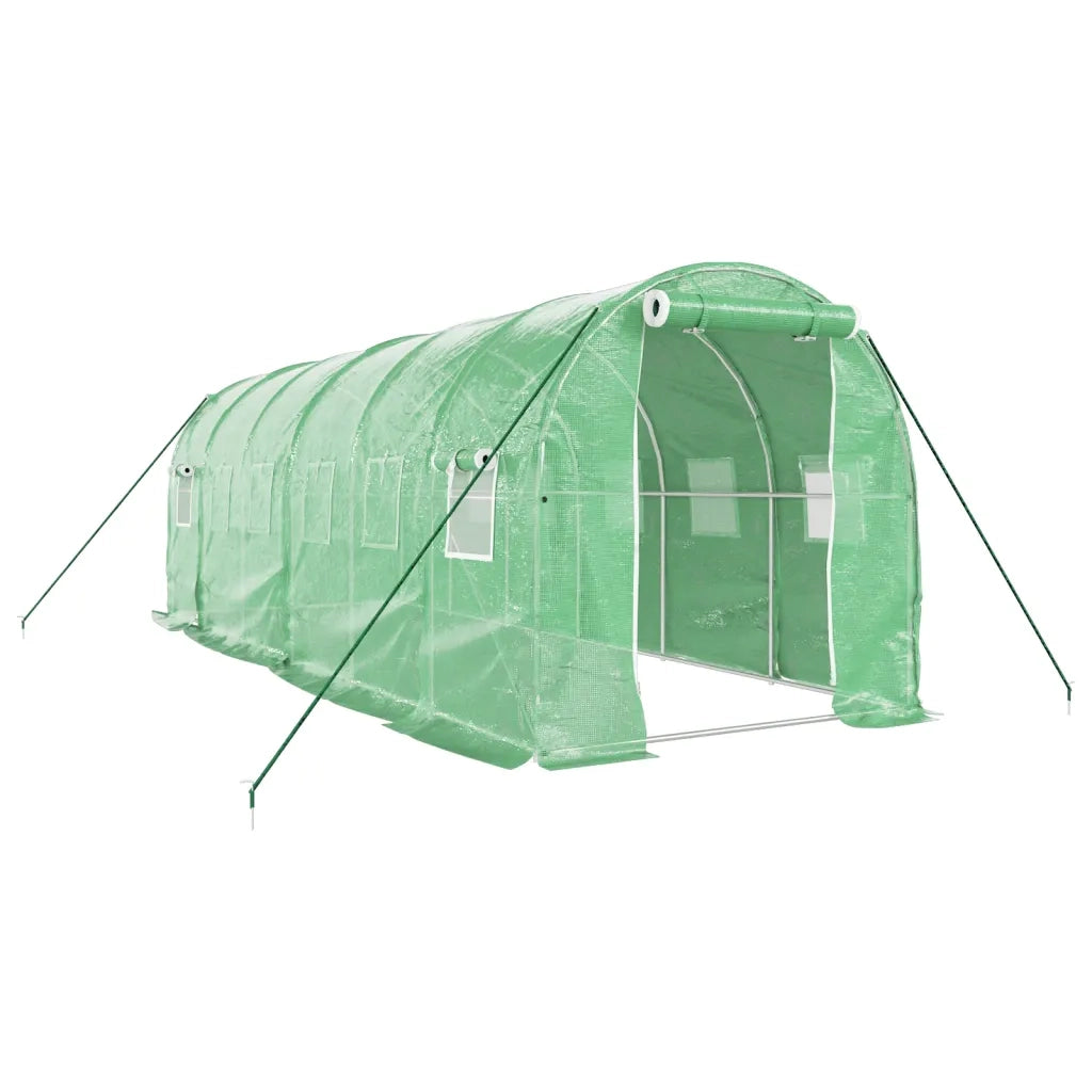 Serra con Telaio in Acciaio Verde 12 m² 6x2x2 m 3188018