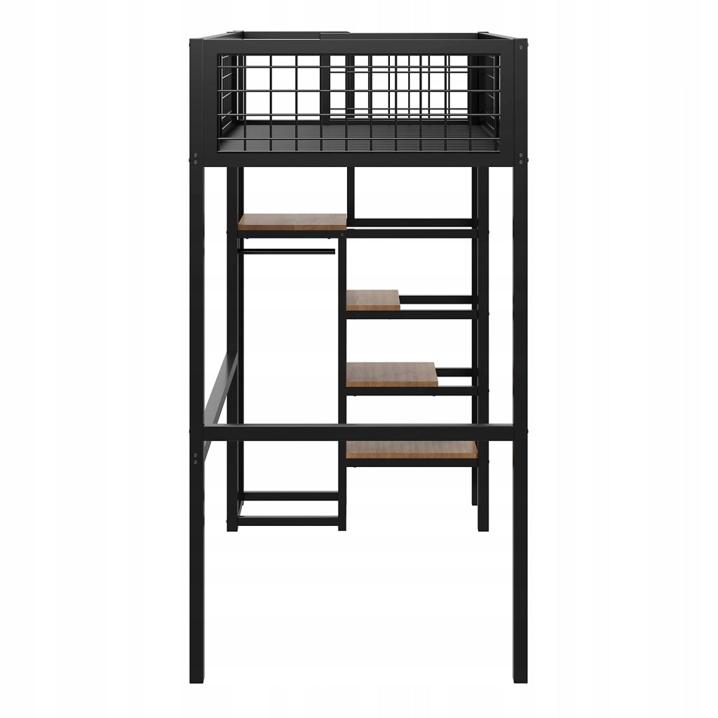 Letto a castello in metallo 90x200 cm - Xylo - Colore nero