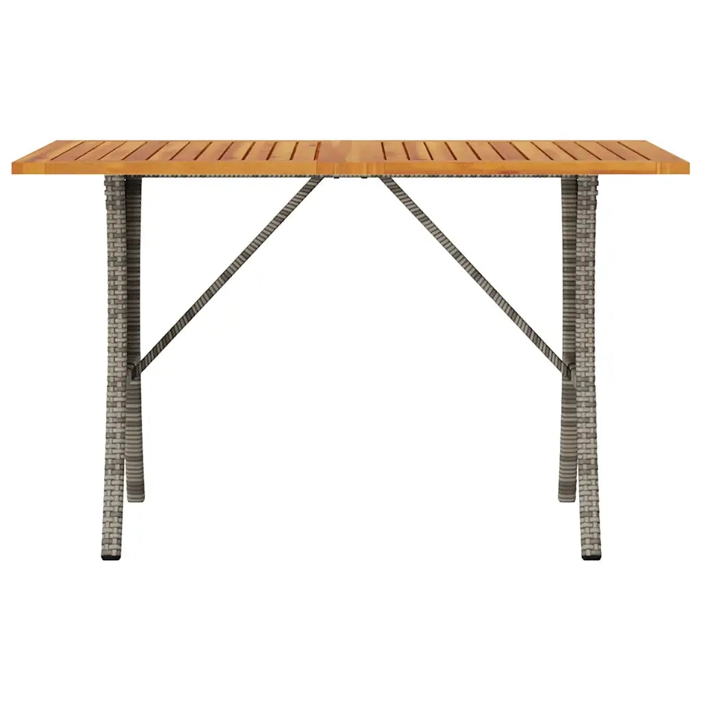 vidaXL Divano da Giardino a 3 Posti Cuscini&Tavolo Grigio Polyrattan