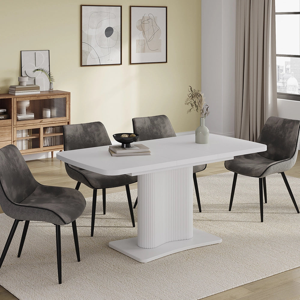 Vicco tavolo da pranzo allungabile Bianco/bianco 120 x 80 cm estensibile