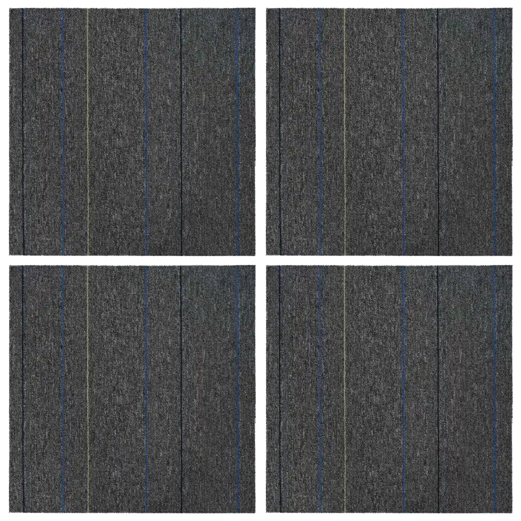 Piastrella per Tappeto Grigio Medio con Strisce 50 x 50 cm CFW3369651