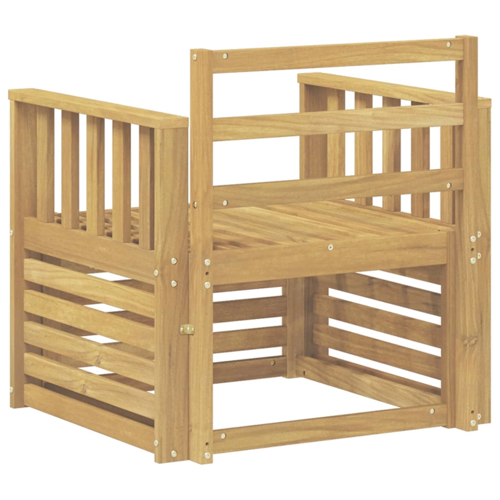 2 Pezzo Set di divani da esterno-Sofa da giardino Legno di Acacia Massello 464780