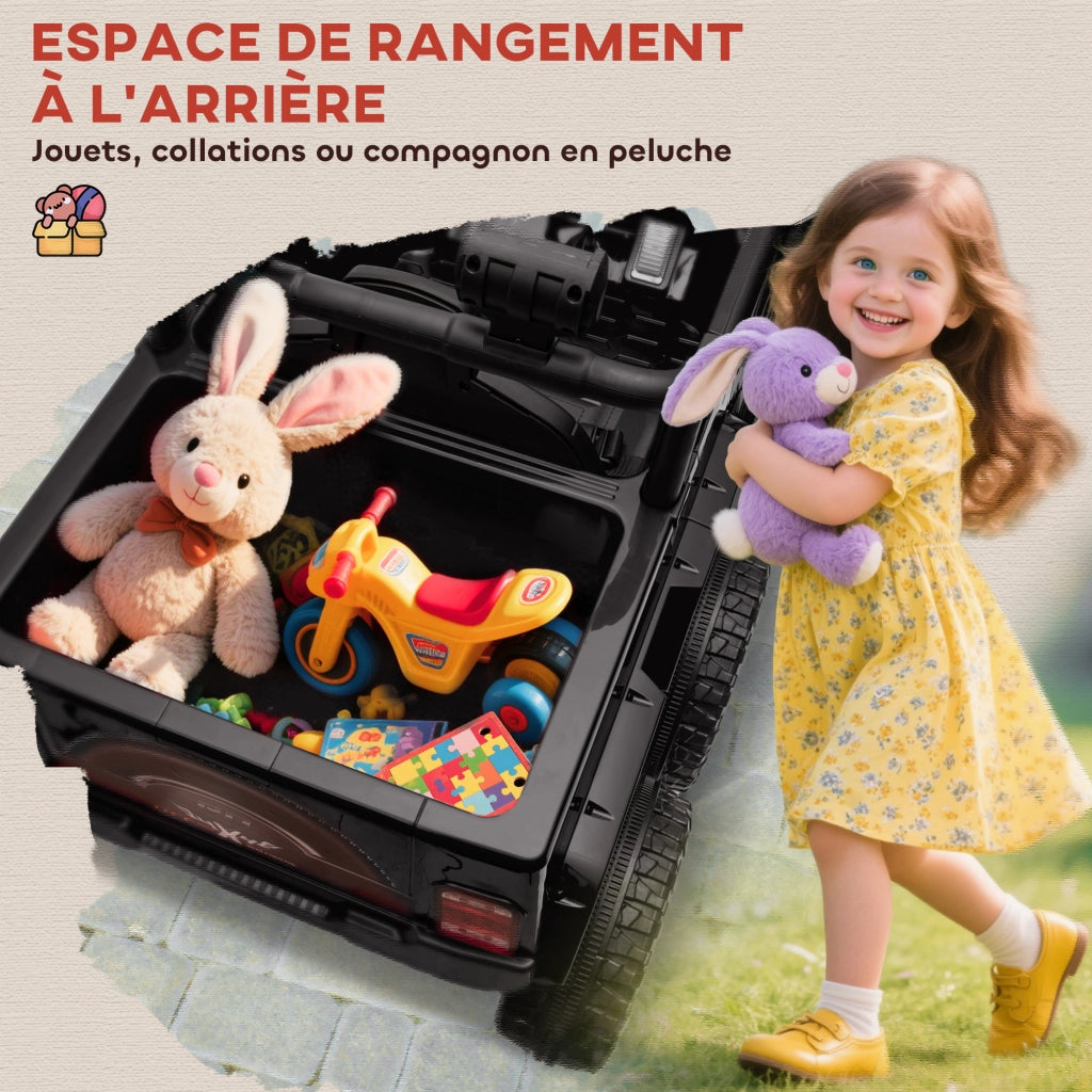 Auto elettrica per bambini ¨C zephmum ¨C 122x62.5x65 cm nero