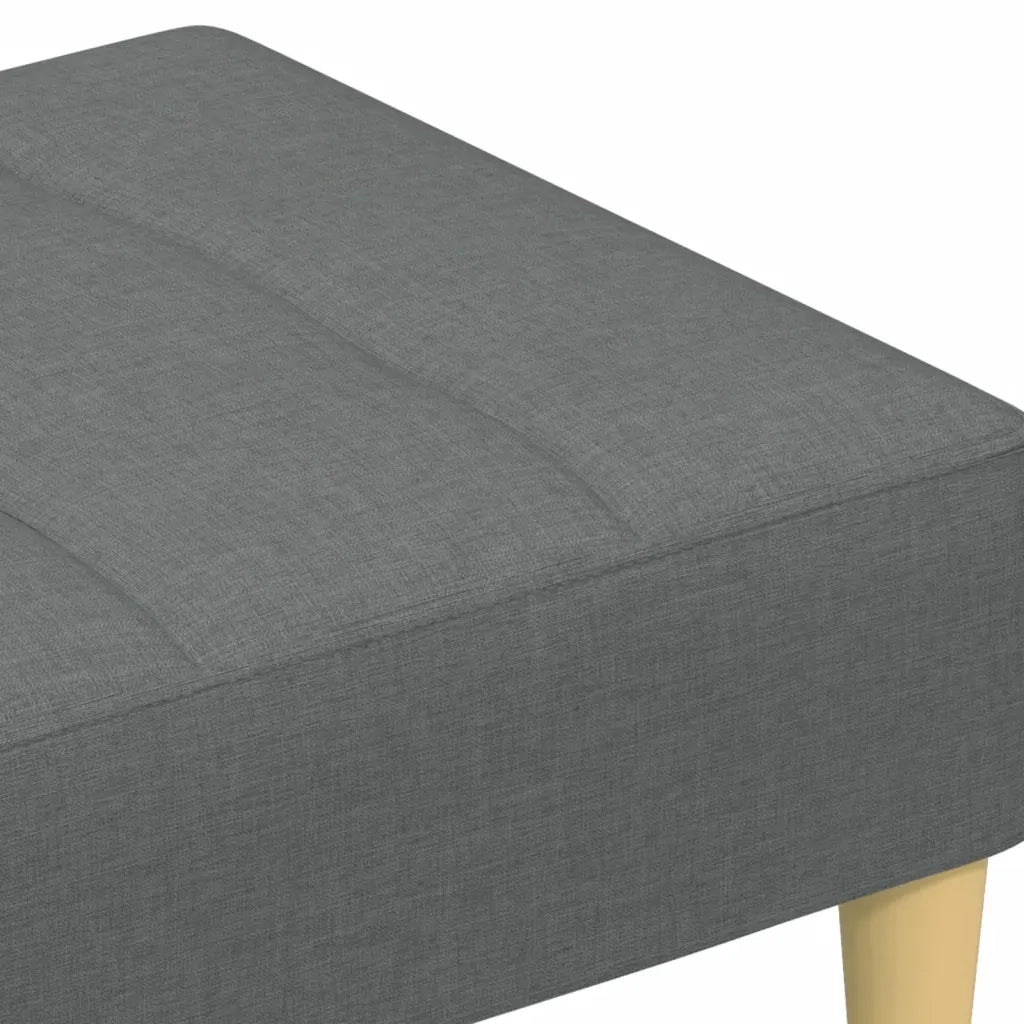 Poggiapiedi Grigio Scuro 77x55x31 cm in Tessuto