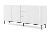 MOBILE RAVENNA B MOBILE IN MDF RIVESTITO IN FOGLIO 3D3S 200 BIANCO OPACO TELAIO NERO