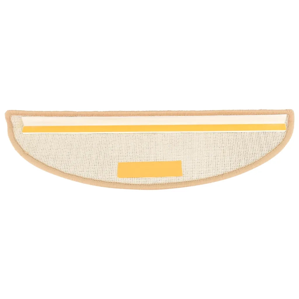 Tappetini per scale 15 pz | Gradini per Scale 56x17x3 cm Crema Semicircolari