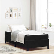 vidaXL Struttura del letto Nero e Bianco e Nero 90 x 190 cm Velluto