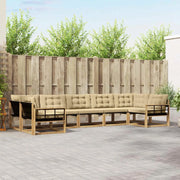 Set di divani da esterno con cuscino 7 pcs Bianco e Beige