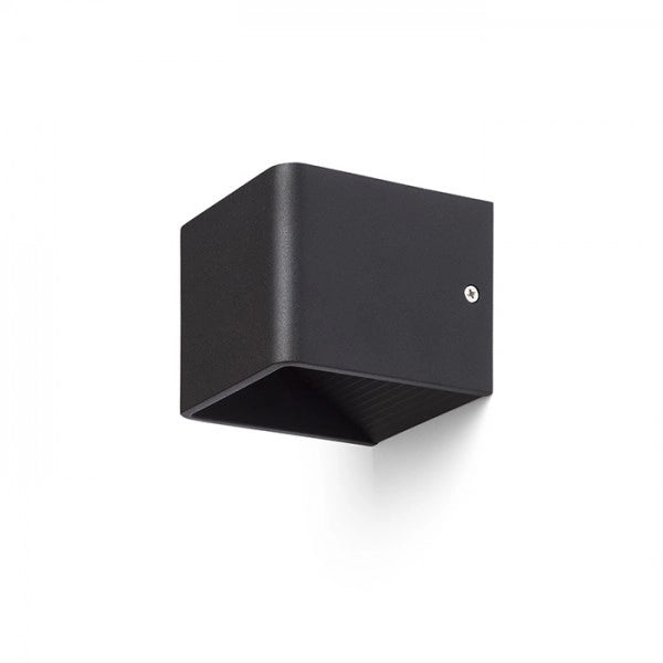 Faretto ONYX da parete nero 230V LED 5W 3000K