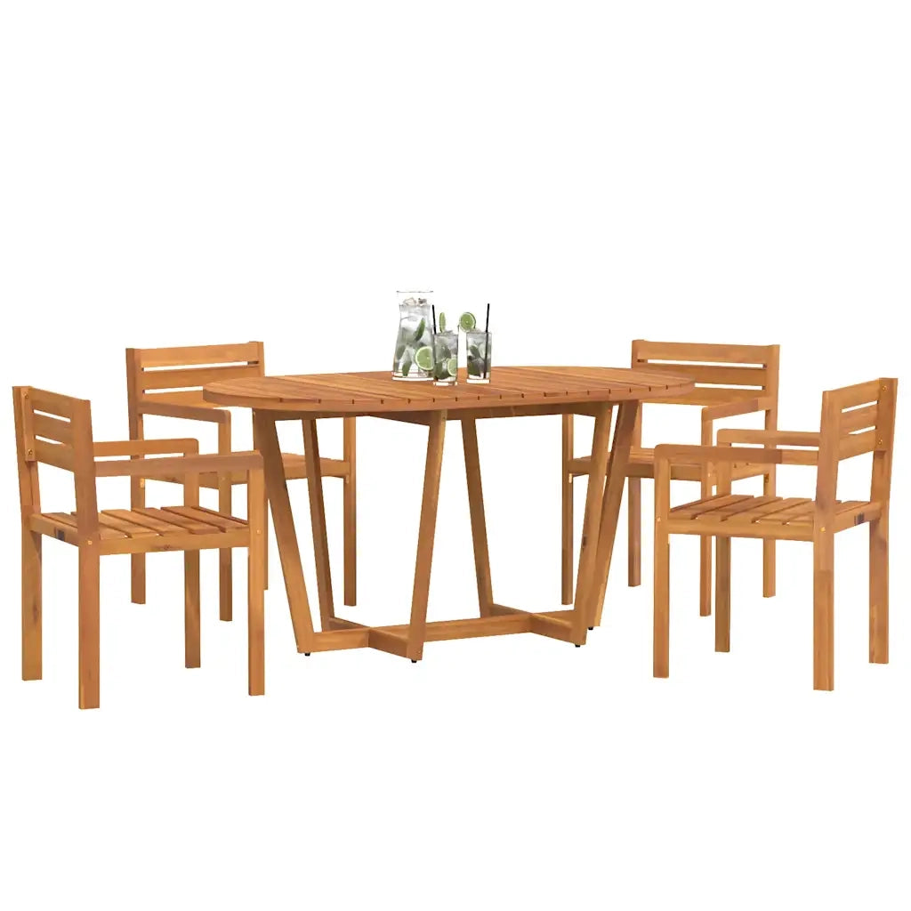 Set da pranzo da giardino da 5 pz in Legno Massello di Acacia 3334771