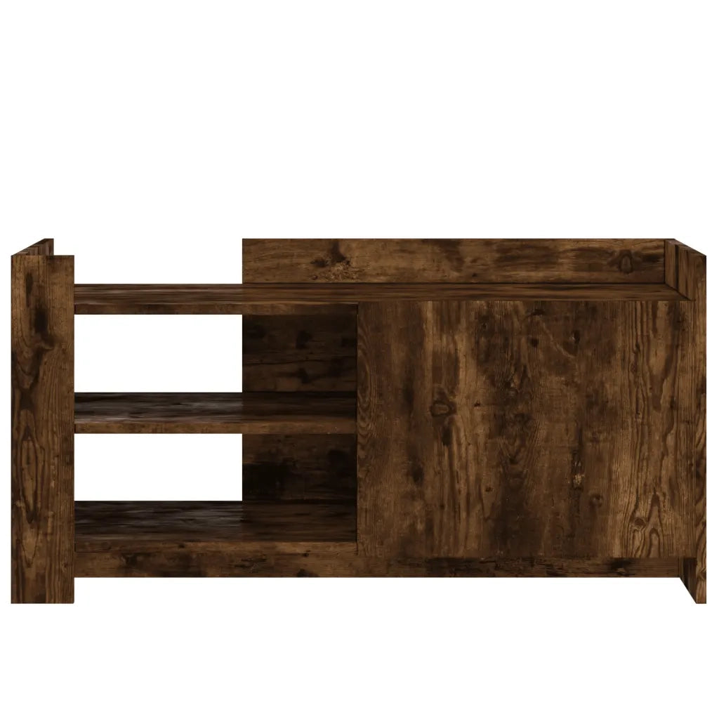 Tavolino Salotto Rovere Fumo 100x50x50 cm in Legno Multistrato 848364