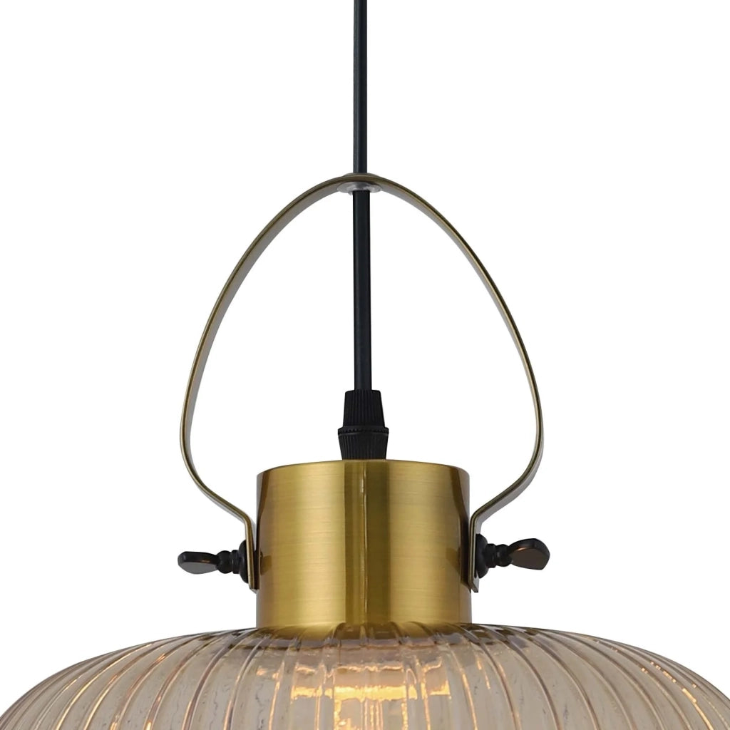 LÚZETE - LAMPADA DA SOFFITTO IN CRISTALLO TAGLIATO AMBRA HAKANA