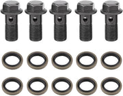 Set di Bouten per Banjo 5 Pezzi - Fittingen - Remklauw - Cilindro di Arresto Principale - M10 x 1,25mm/M10 x 1,0mm - Acciaio Inossidabile di Alta Qualità - Rimontaggio del Freno
