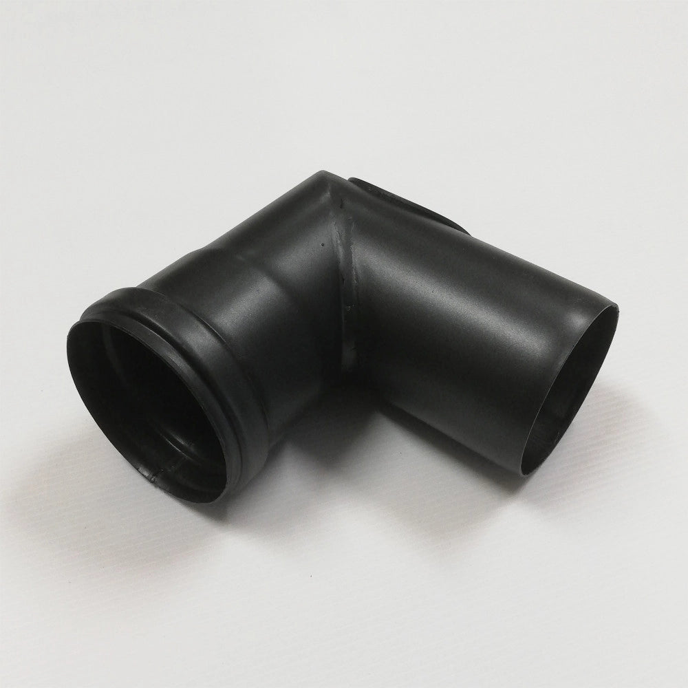Curva gomito con ispezione 90° nero pellet da 80mm
