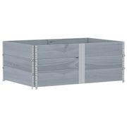 Vassoio per fioriera aiuola rialzata piante fiori terrazza giardino 150 x 100 cm legno massello di pino grigio 02_0037419