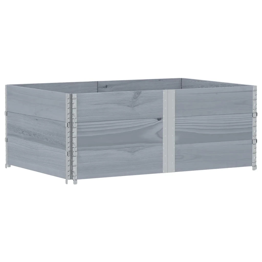 Vassoio per fioriera aiuola rialzata piante fiori terrazza giardino 150 x 100 cm legno massello di pino grigio 02_0037419