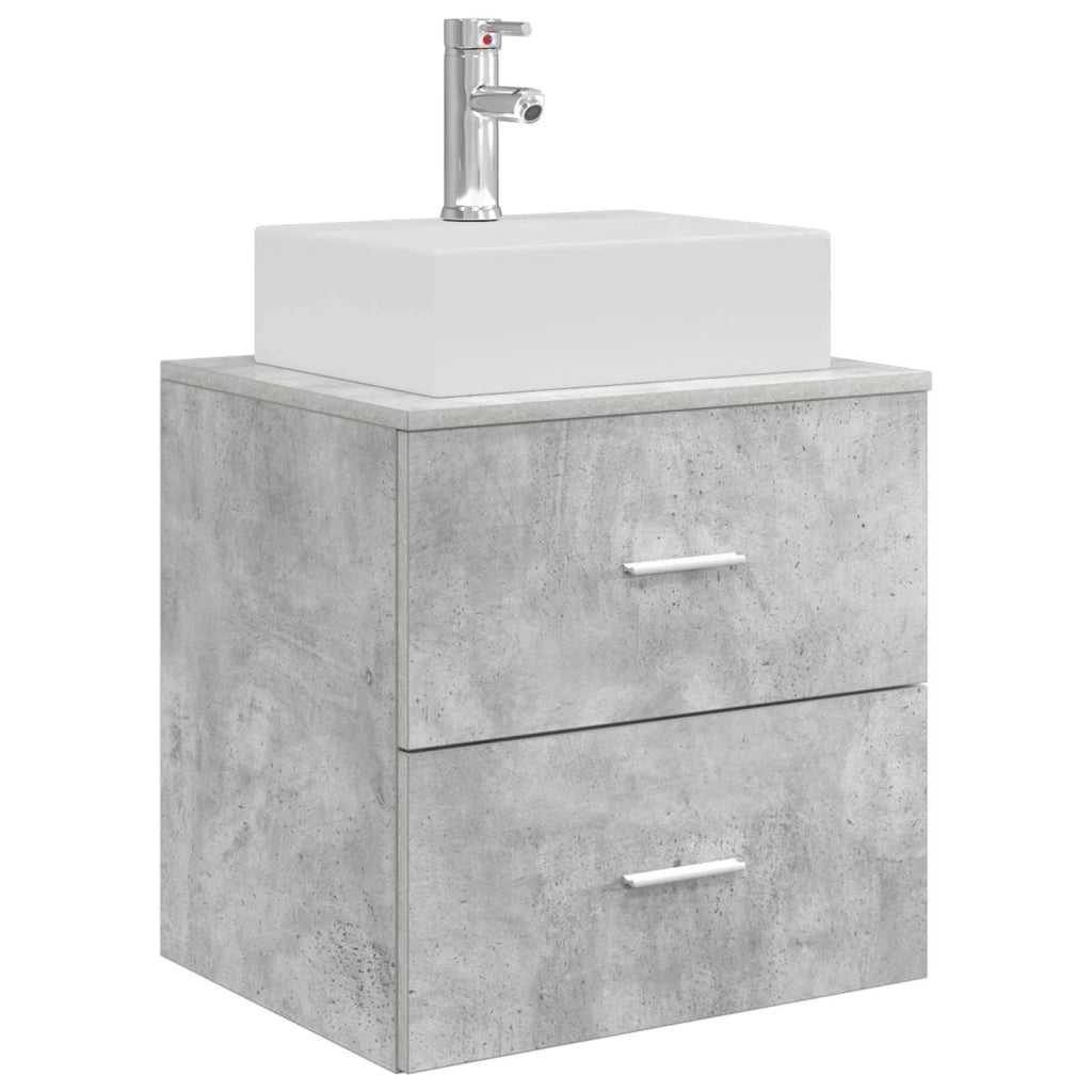 Set di mobili per il bagno 4 pcs Grigio Cemento 3406826