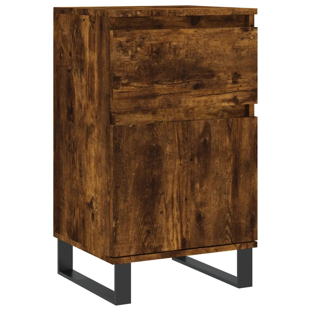 Credenze 2 pz Rovere Fumo 40x35x70 cm in Legno Multistrato 831175