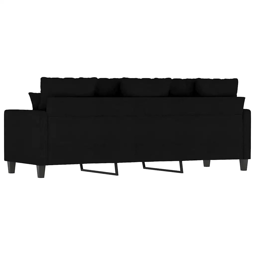 Divano a 3 Posti Nero 180 cm in Tessuto 359279