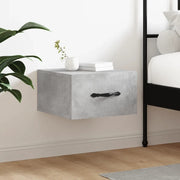 Comodino a Muro-Tavolino da notte sospeso Grigio Cemento 35x35x20 cm 532257