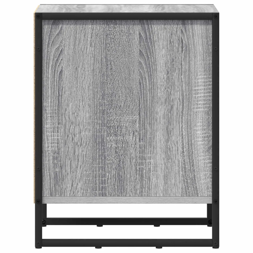 Comodino-Tavolino da notte Grigio Sonoma 39,5 x 30 x 50 cm Legno multistrato 689705