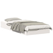 Letto singolo | Letto per adulti | Struttura del letto Bianco 90 x 210 cm Pino massello
