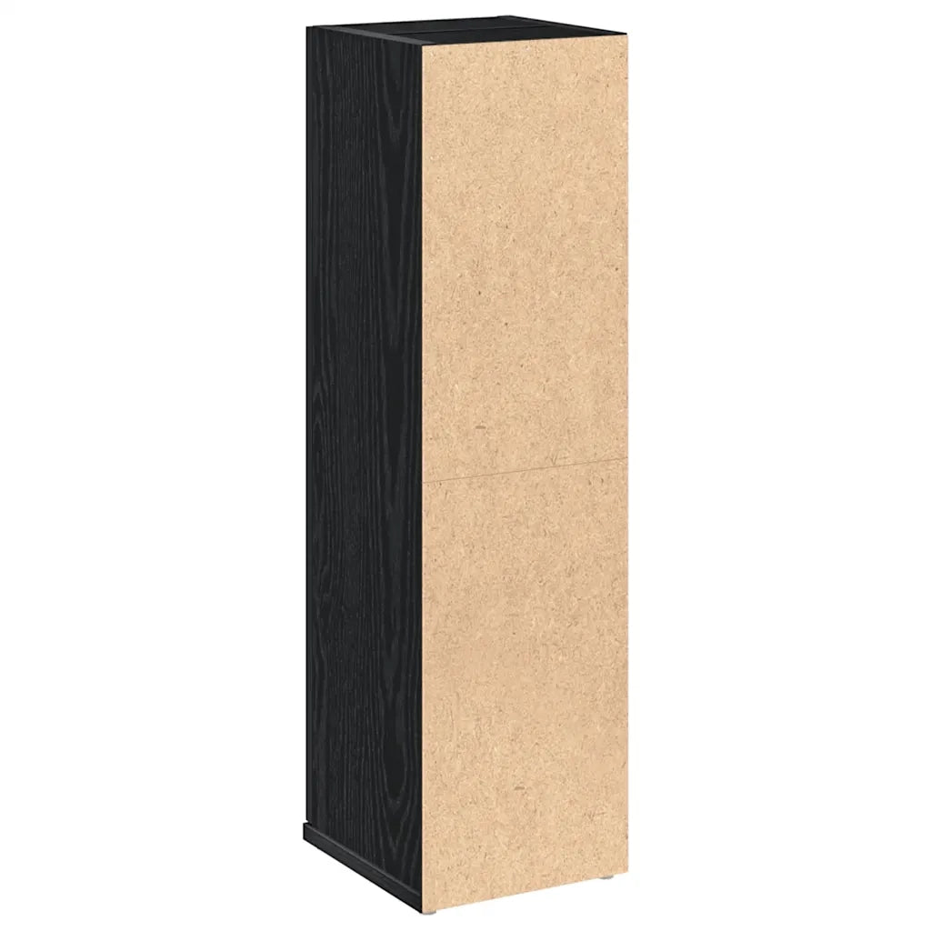 Mobile da Bagno con Portarotolo Nero 20,5x22x72 cm 858516