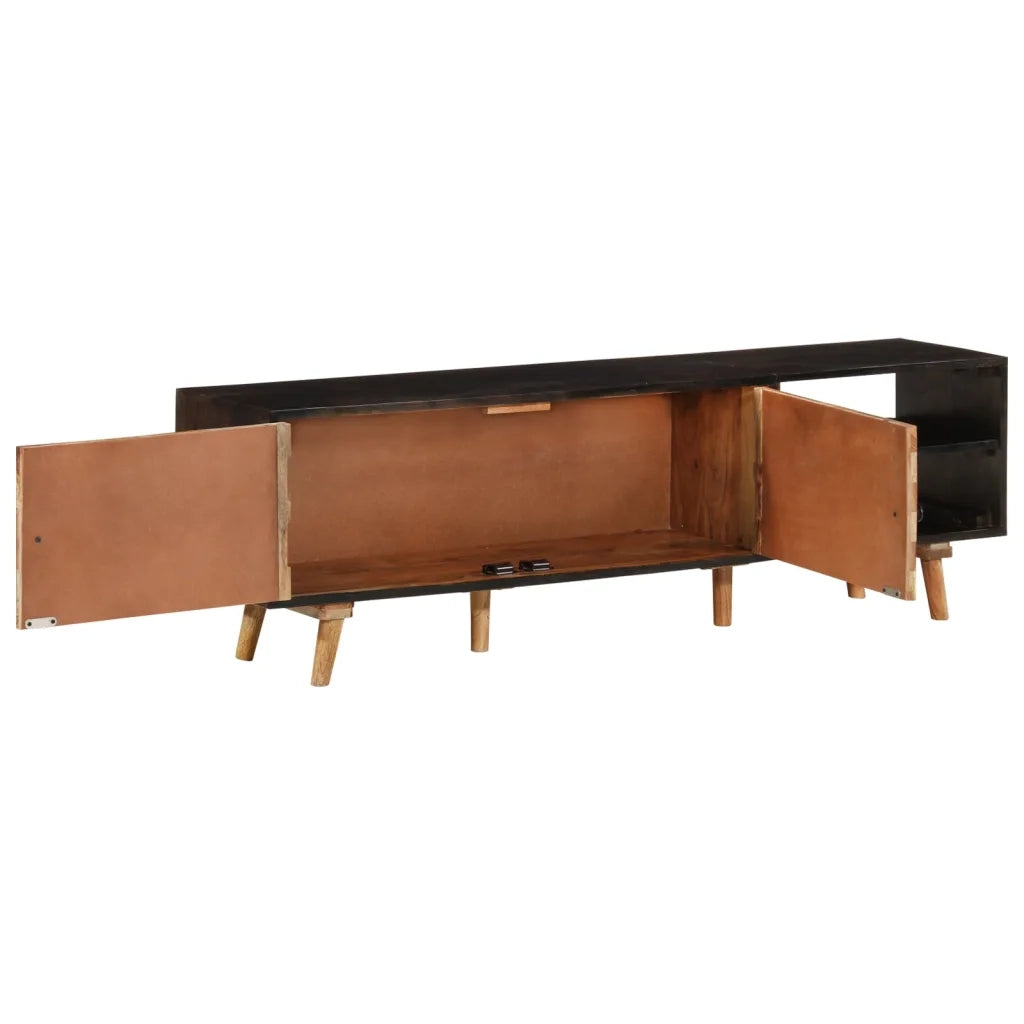 Mobile TV 140x30x45 cm Legno Mango Grezzo e Massello d'Acacia 338423
