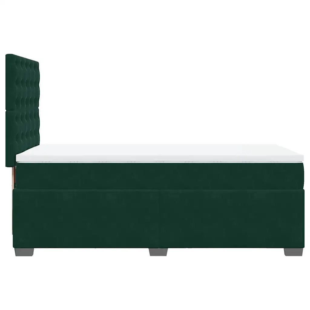 Giroletto a Molle con Materasso Verde Scuro 80x200 cm Velluto 3290777