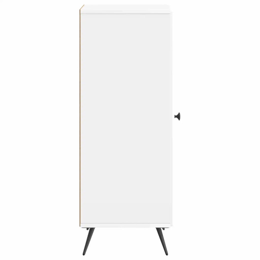 Credenza Bianco Lucido 33 x 34,5 x 90 cm Legno ingegnerizzato