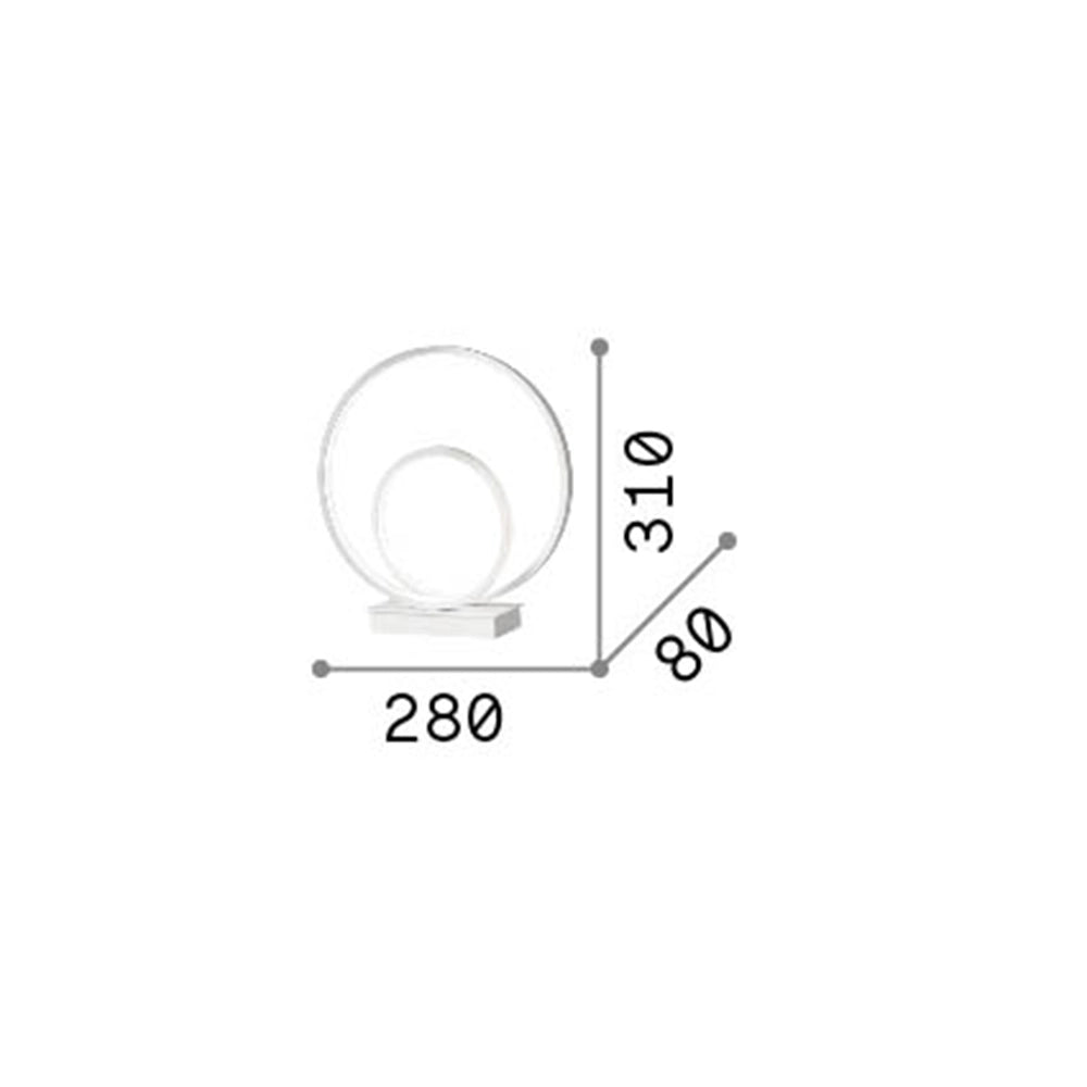Lampada Da Scrivania-Ufficio Moderna Oz Metallo Ottone Led 23W 3000K Luce Calda