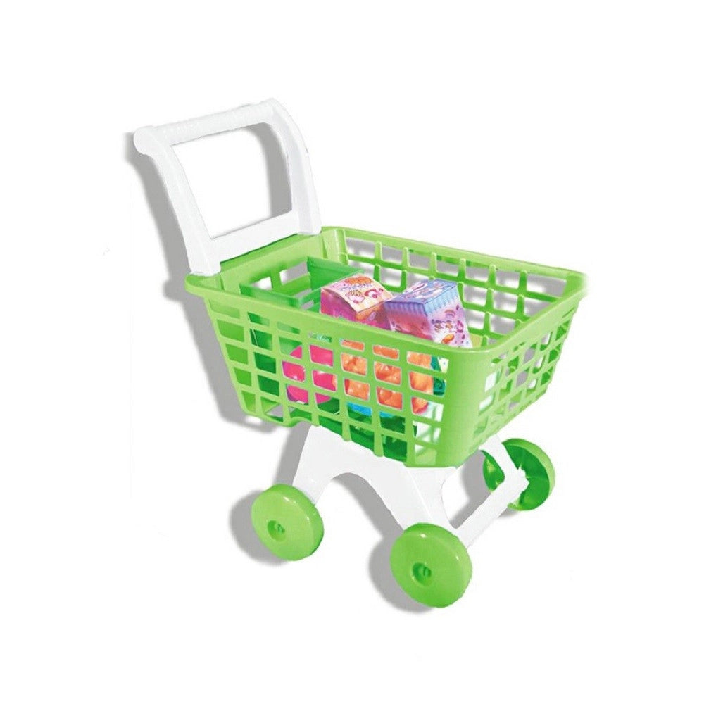Trade Shop - Carrello Spesa Giocattolo Per Bambini Gioco Supermarket Con Set Accessori -