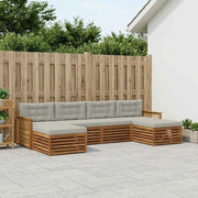 Set divani con cuscino 6 pcs Legno di Acacia Massello