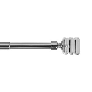 BASTONE METALLO D 20/16 120/210CM SQUARE CROMO- 6,0 pz
