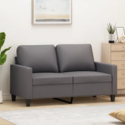 Divano a 2 Posti-Sofa 2 Posti Grigio 120 cm in Similpelle 403456