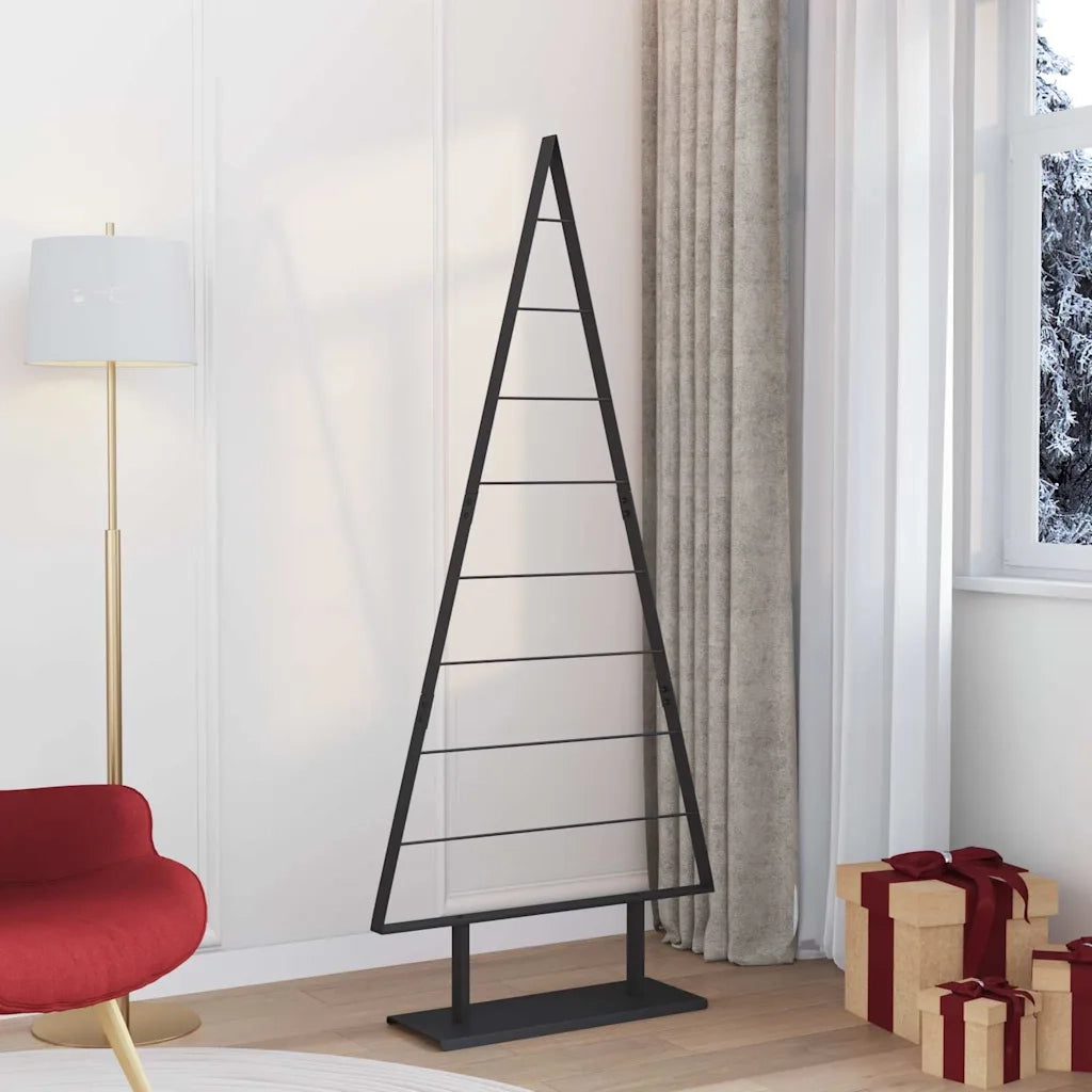 Albero di Natale in metallo con supporto Nero 180 cm Acciaio 42019173