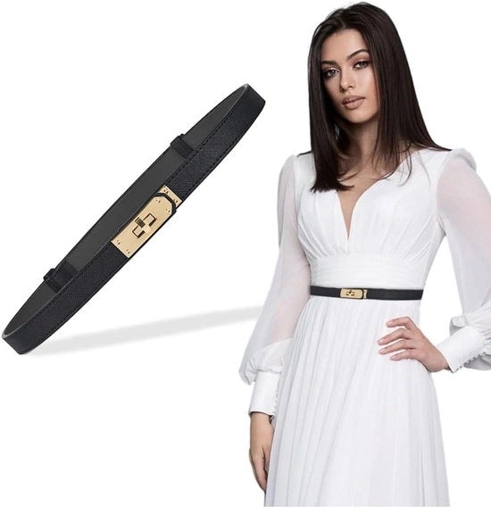 Tailleurie per donne in pelle autentica - 18 mm di larghezza - Modello sottile