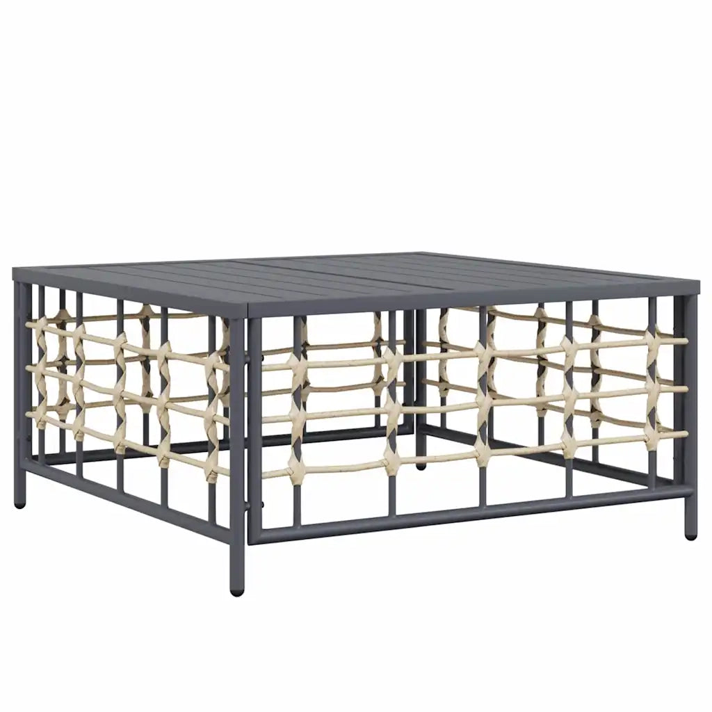 Set Divani da Giardino 4 pz | Set Salotto da Giardino con Cuscini Antracite in Polyrattan