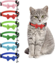 Collare per Gatti con Rilascio Rapido Cintura di Sicurezza per Gatti con Campanello e Cappottino Removibile per Gatti e Puppi in 6 Pezzi