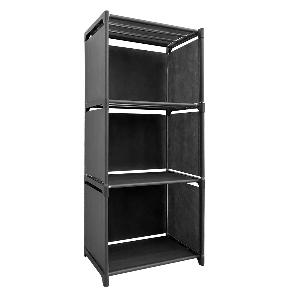 Scaffale Organizzativo 4 Piani PVC e Tessuto Nyana Home 93x41x29 cm
