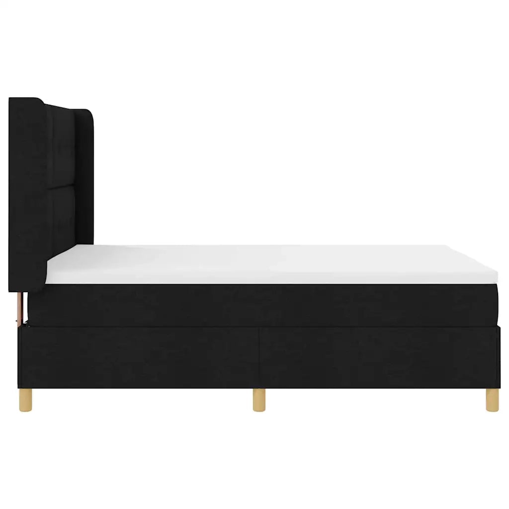 Letto a molle con strisce LED Nero 140 x 200 cm Tessuto 3343695