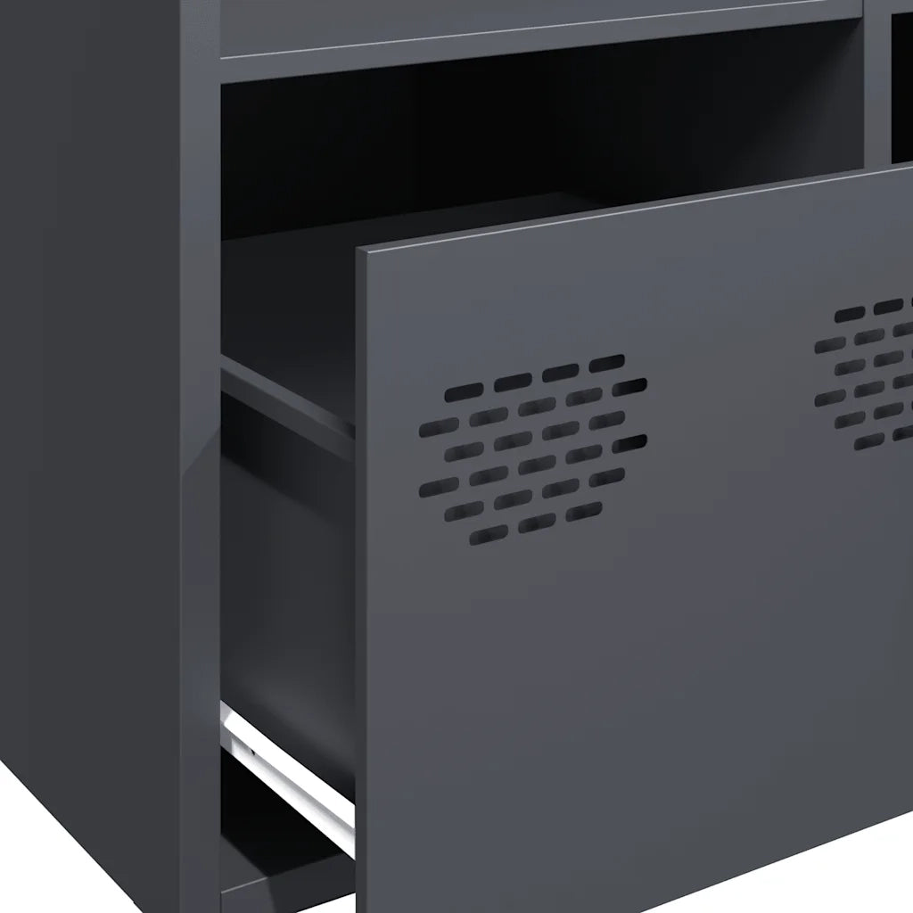 Credenza Antracite 68x39x103,5 cm Acciaio