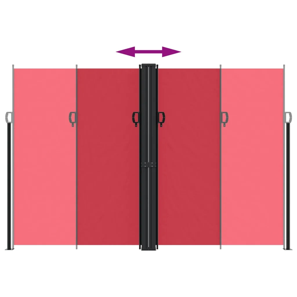 Tenda da Sole Laterale Retrattile Rossa 220x600 cm 4004672
