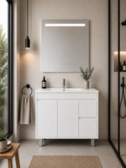 Mobile bagno con lavabo ORIGENBATH ISQUIA senza specchio 90x45 cm bianco