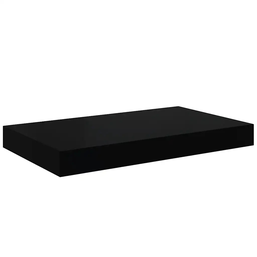 Scaffale a Parete Nero Lucido 40x23x3,8 cm in MDF cod mxl 72001