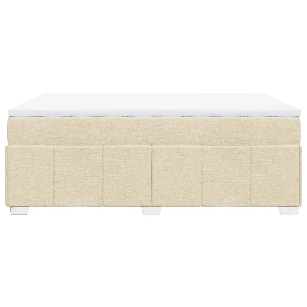 Giroletto a Molle con Materasso Crema 140x19 cm in Tessuto 3285475